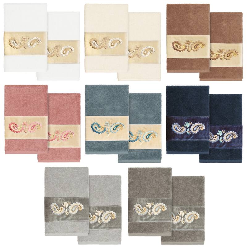 Authentic Hotel and Spa Turkish Cotton Mackenzie 2PC Hand Towel Set
