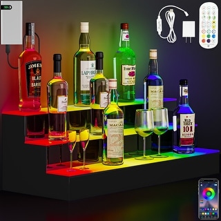 Bootle Display Moasis Lighted Liquor Bottle Display Shelf Wine Bottle Rack - Bed Bath ...