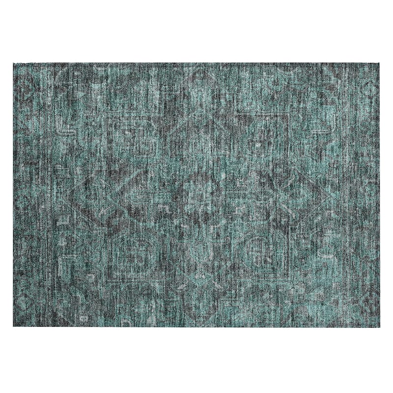 Machine Washable Indoor/ Outdoor Traditional Persian Chantille Rug