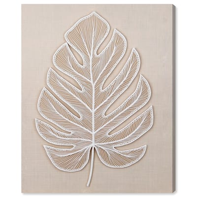 Linen Leaf II Canvas by Art Remedy, Gallery Wrapped