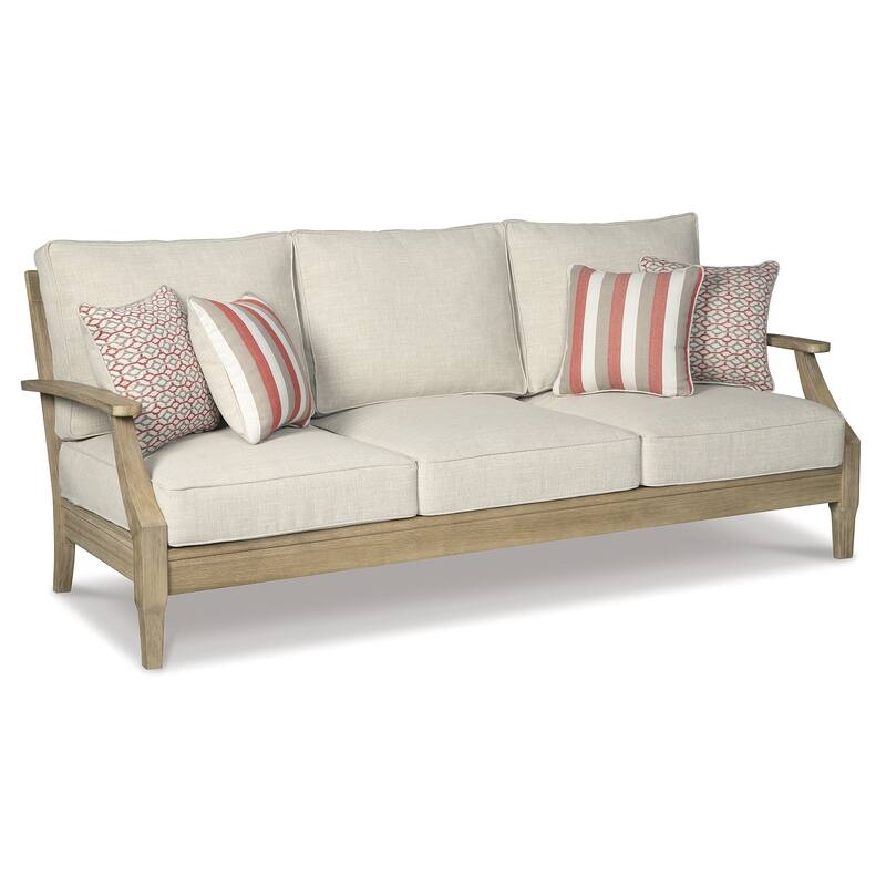 Signature Design by Ashley Clare View Beige 6-Piece Outdoor Package - 81"W x 35"D x 32"H
