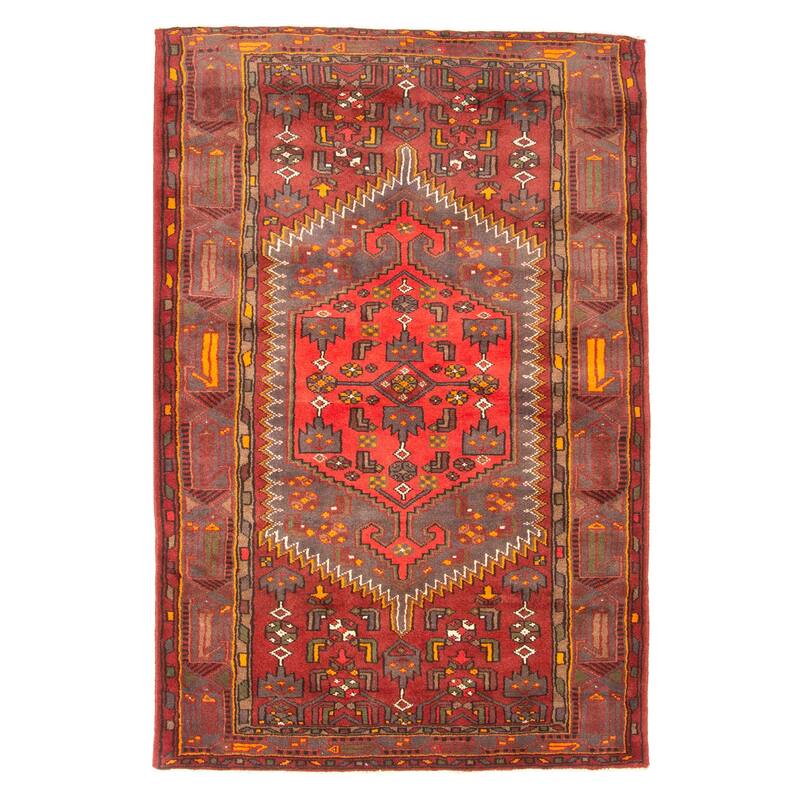 ECARPETGALLERY Hand-knotted Andelz Red Wool Rug - 4'6 x 6'8