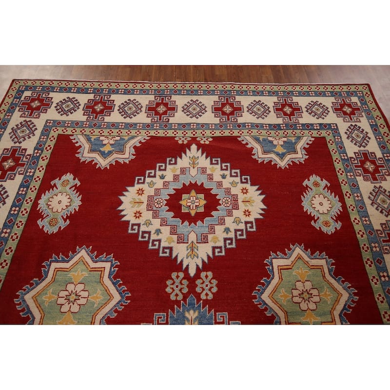 Red Kazak Oriental Area Rug Handmade Wool Carpet - 8'3" x 11'7"