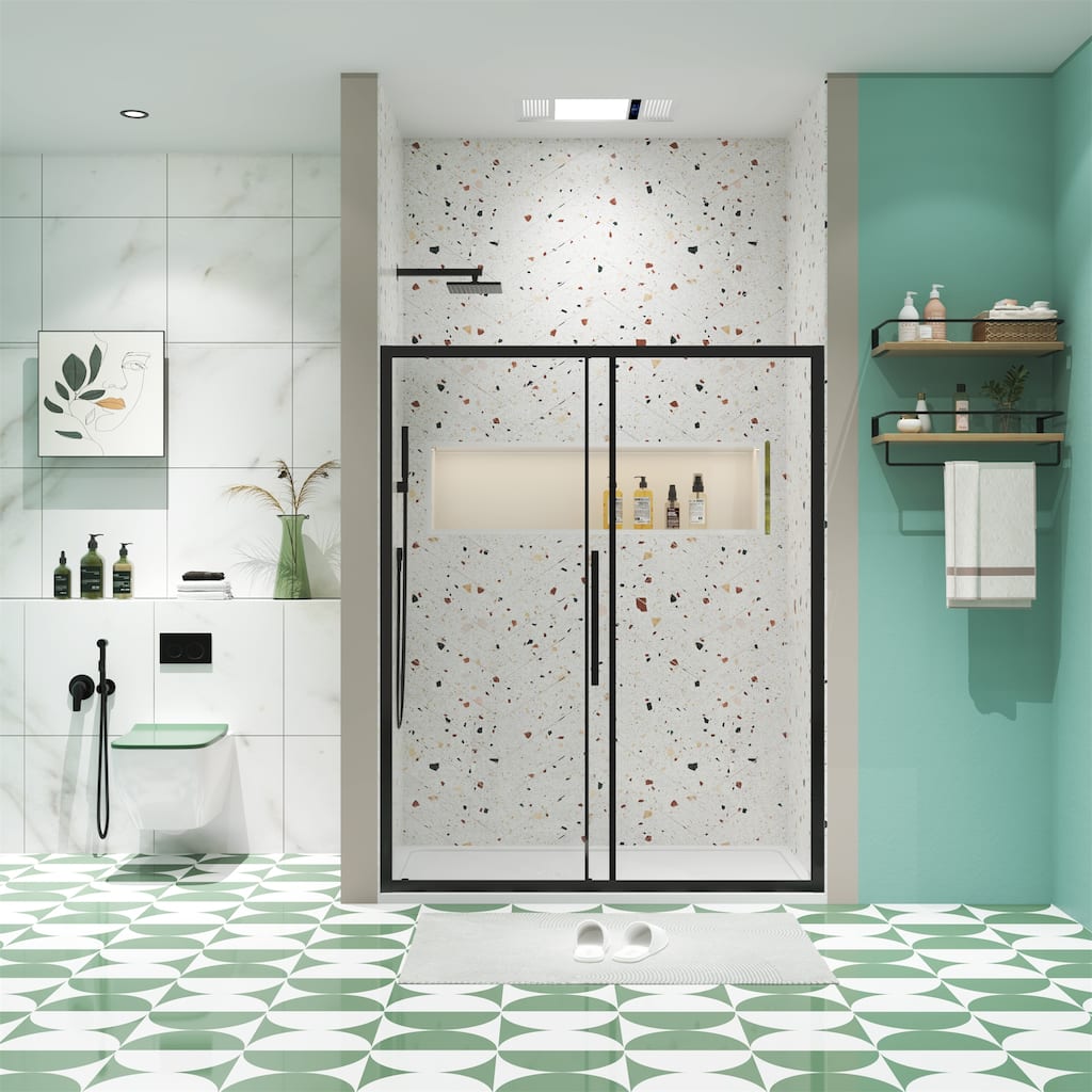 44"-48"W X 72"H Sliding Shower Door with 1/4" Tempered Glass