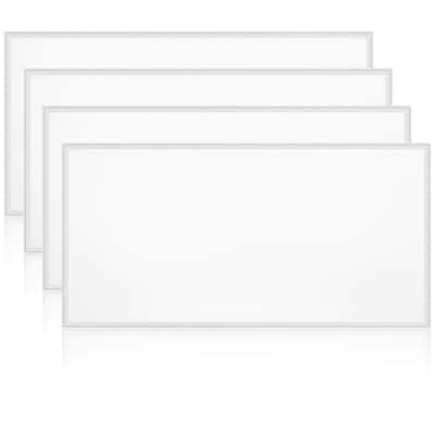 Luxrite 2x4 FT LED Flat Panel Light, 72W, 0-10V Dimmable, 24x48 Inch LED Light Panel, UL Listed, 4-Pack