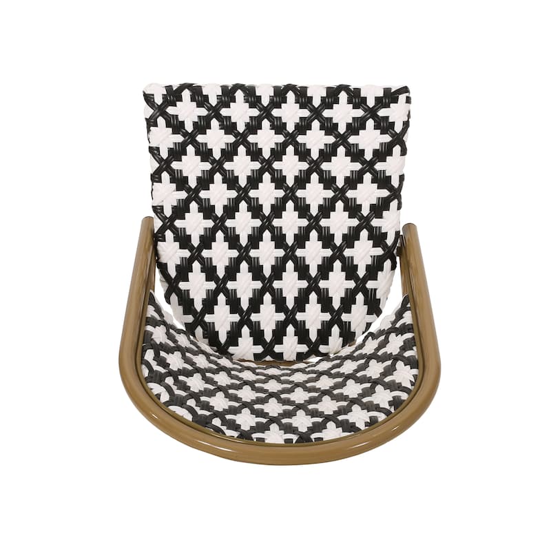 Louna Outdoor French Cafe Chairs (Set of 2) by Christopher Knight Home
