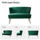 preview thumbnail 57 of 114, HULALA HOME Monica Modern Velvet Curved Tufted Back Loveseat with Metal Tapered Legs