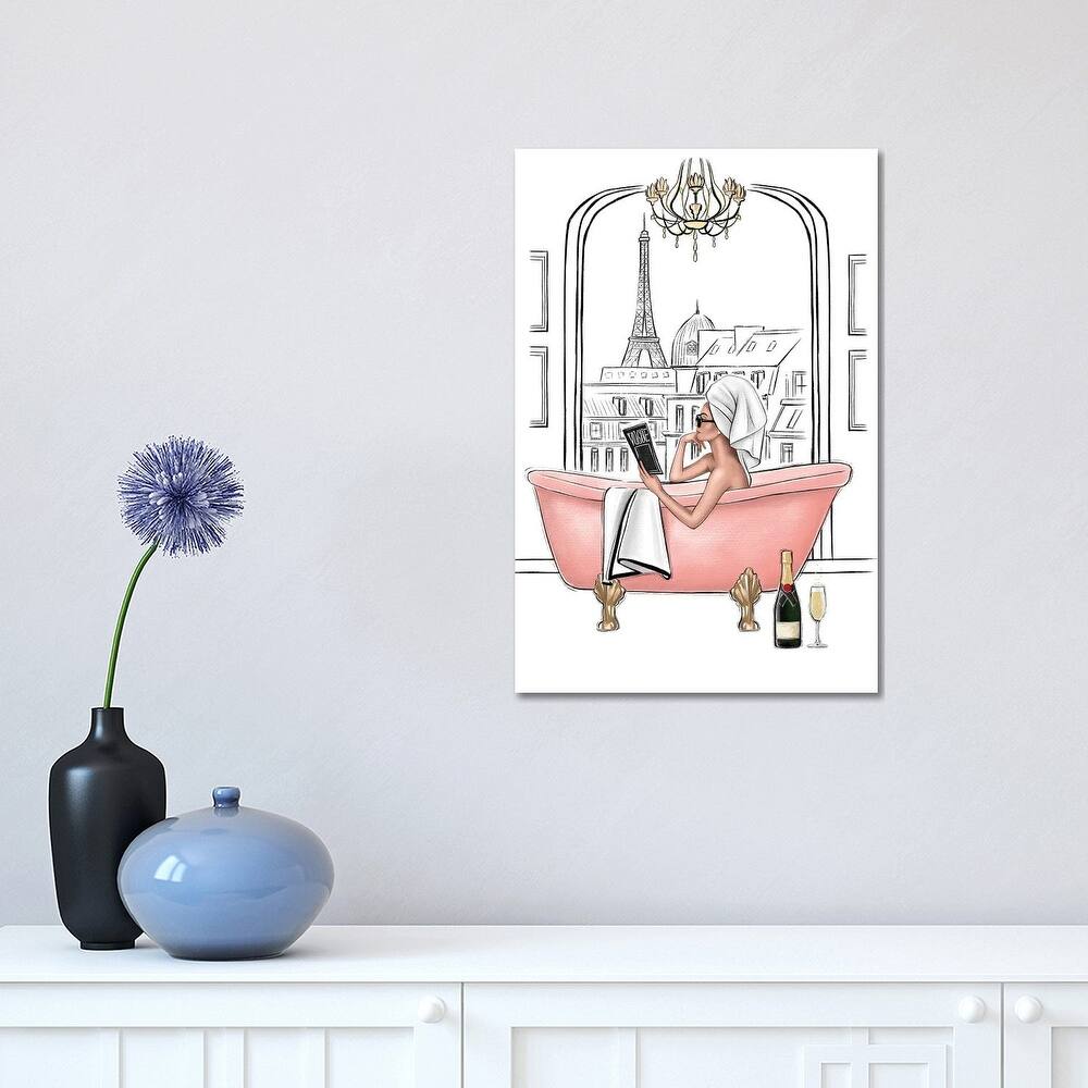 iCanvas "Relax In Bathroom In Paris" by LaLana Arts Canvas Print