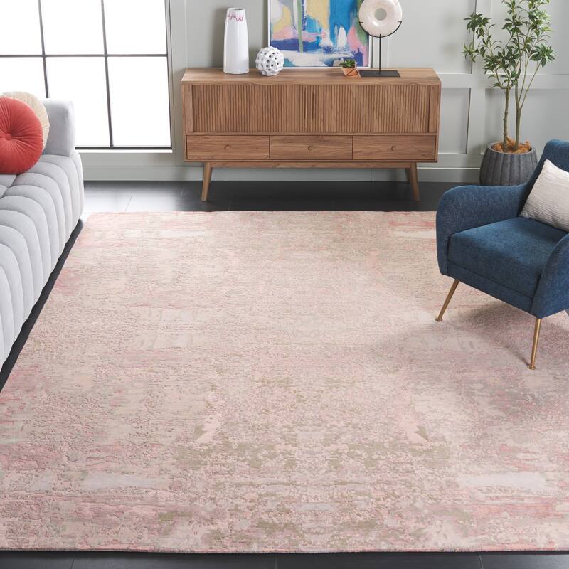 SAFAVIEH Hand-Knotted Centennial Gislene Modern Abstract Silk & Wool
