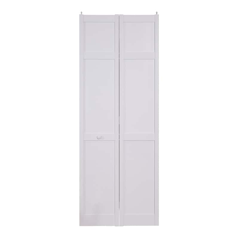 Seabrooke Shaker Style White PVC 30-inch Bifold Door