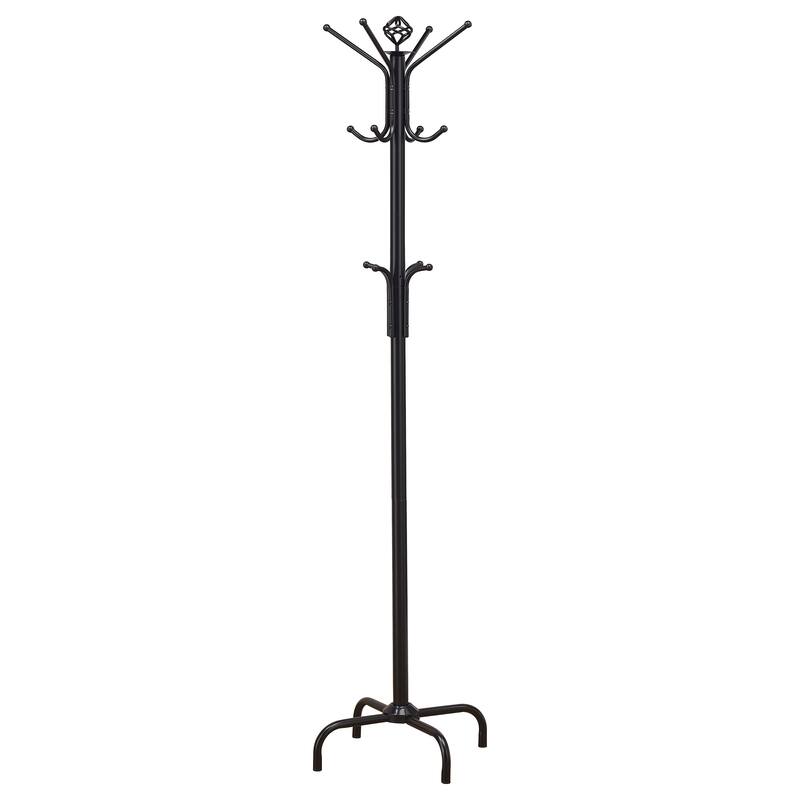 Collier 12-Hook Metal Freestanding Coat Rack Black
