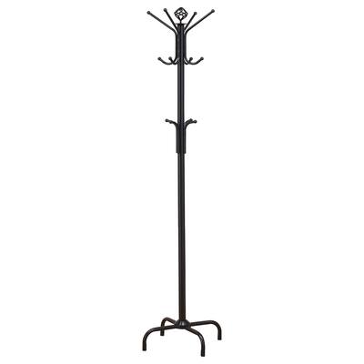 Collier 12-Hook Metal Freestanding Coat Rack Black