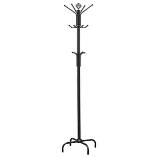 Collier 12-Hook Metal Freestanding Coat Rack Black