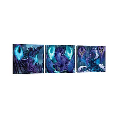 iCanvas "Dragons Of Fate" by Ruth Thompson 3-Piece Canvas Wall Art Set