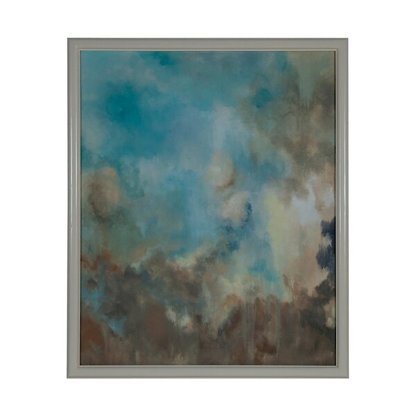 GuildMaster 163049 64" by 52" - "Our Clouds" Framed Hand Painted Art Print on Canvas - Cappuccino Foam