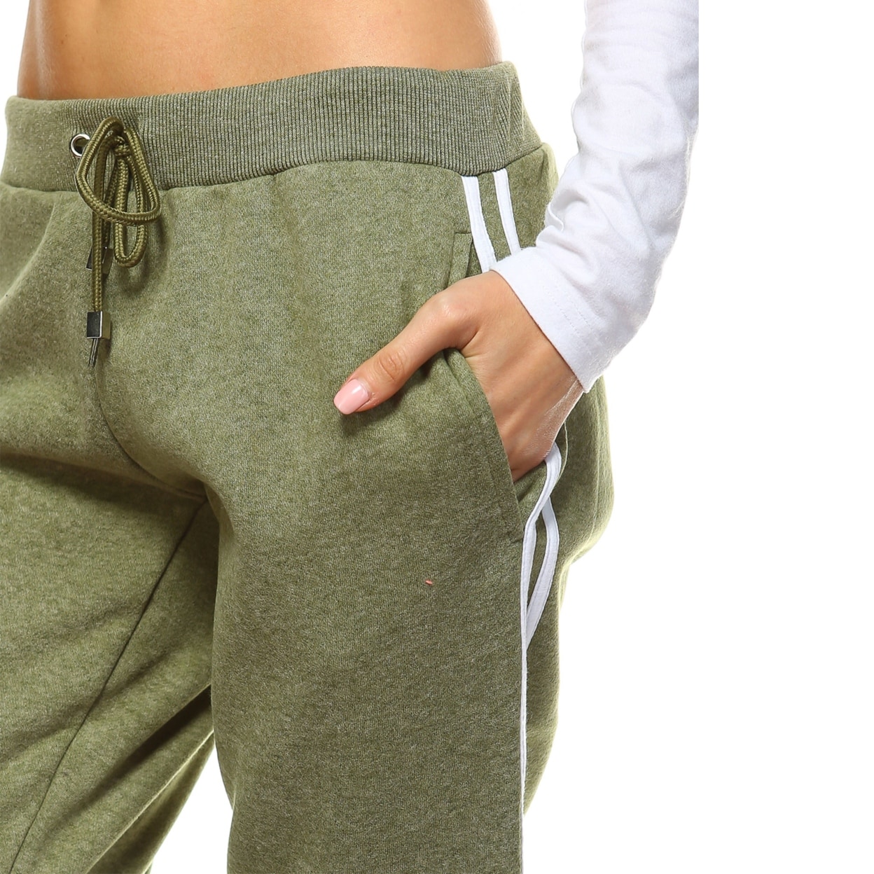 olive green sweatpants womens