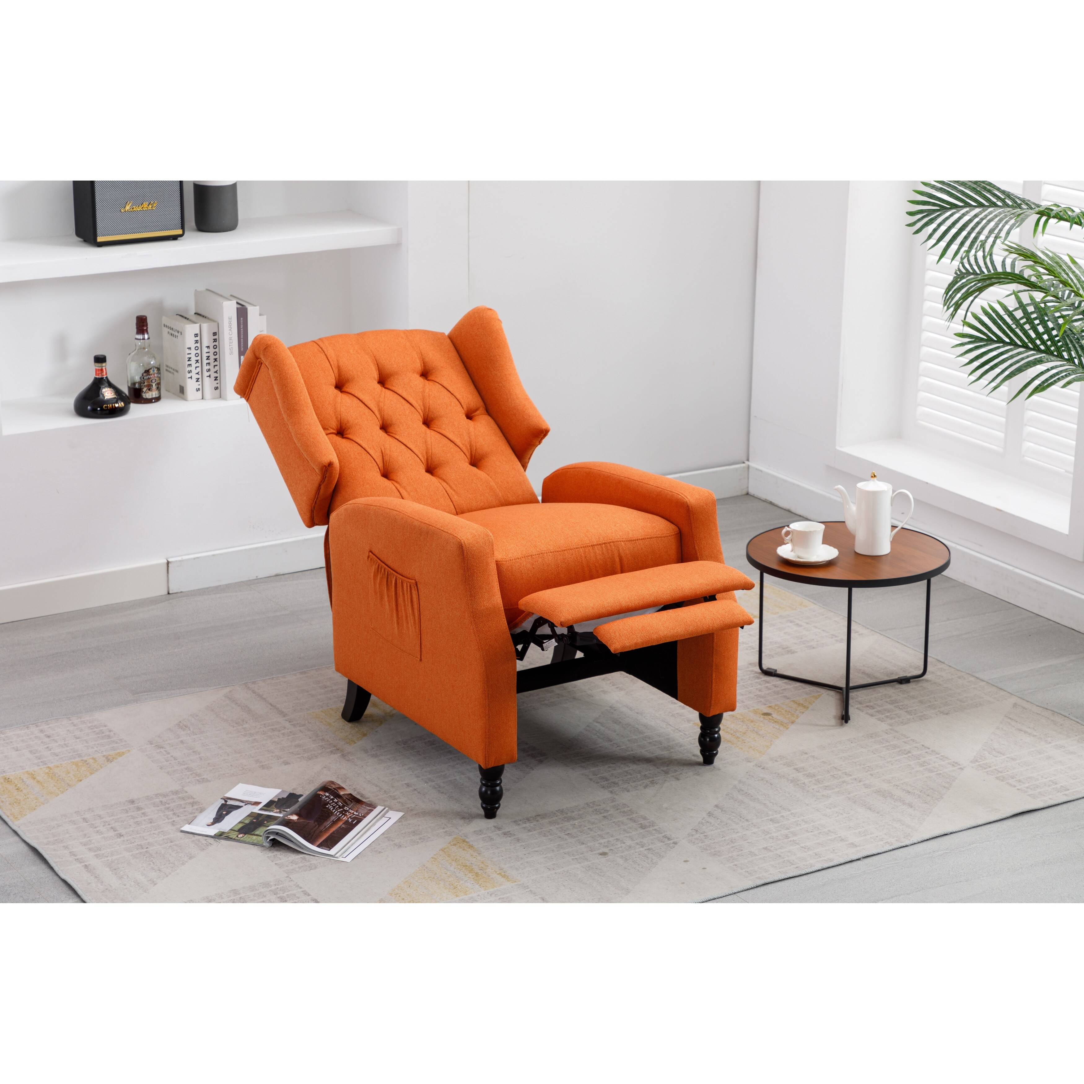 Single chair store with leg rest