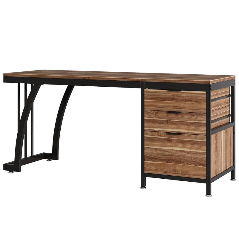 59" Large Vanity Desk with 3 Reversible Drawers, Chic Makeup Dressing Table Vanity Station for Women Girls Bedroom