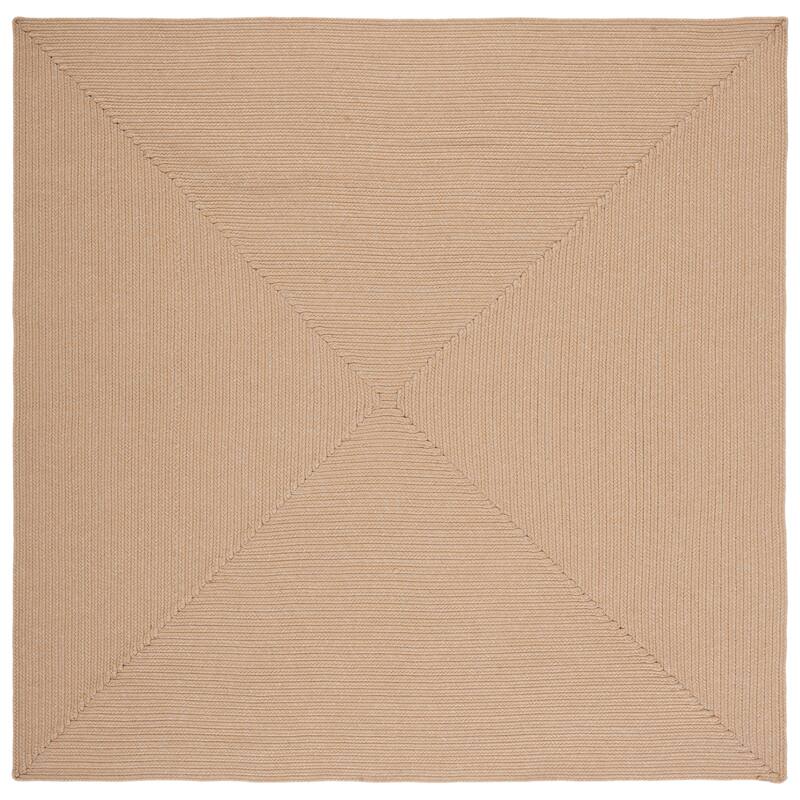 SAFAVIEH Handmade Braided Shabana Casual Lavada Rug - 3' Square - Beige/Tan