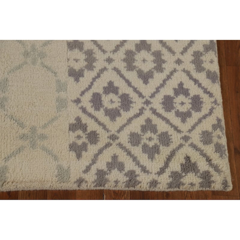 Geometric Moroccan Oriental Rug Handmade Wool Carpet - 4'10" x 7'10"