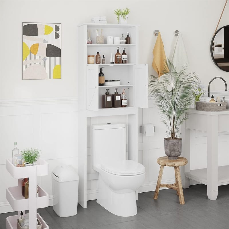 Over The Toilet Storage - 7.9"D x 23.6"W x 69.7"H
