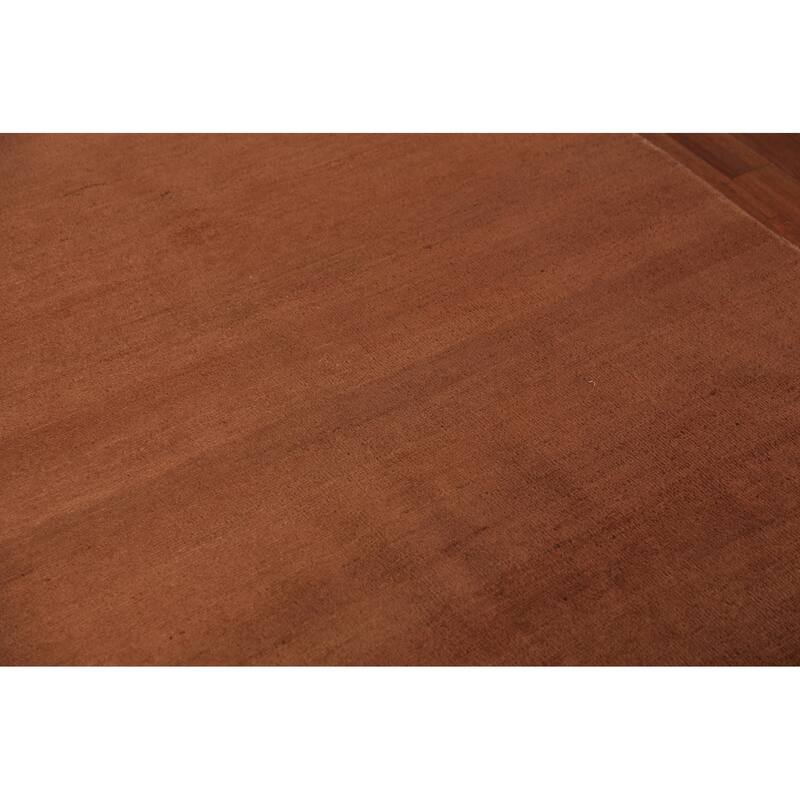 Gabbeh Modern Area Rug Handmade Oriental Orange Tribal Wool Carpet - 4'11" x 6'6"