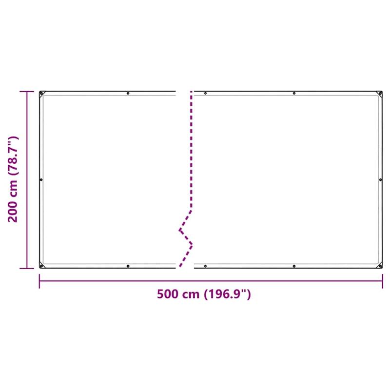 vidaXL Clear Tarpaulin with Eyelets 6.6/9.8x6.6/9.8/13.1/16.4/19.7/26.2' PVC - Transparent