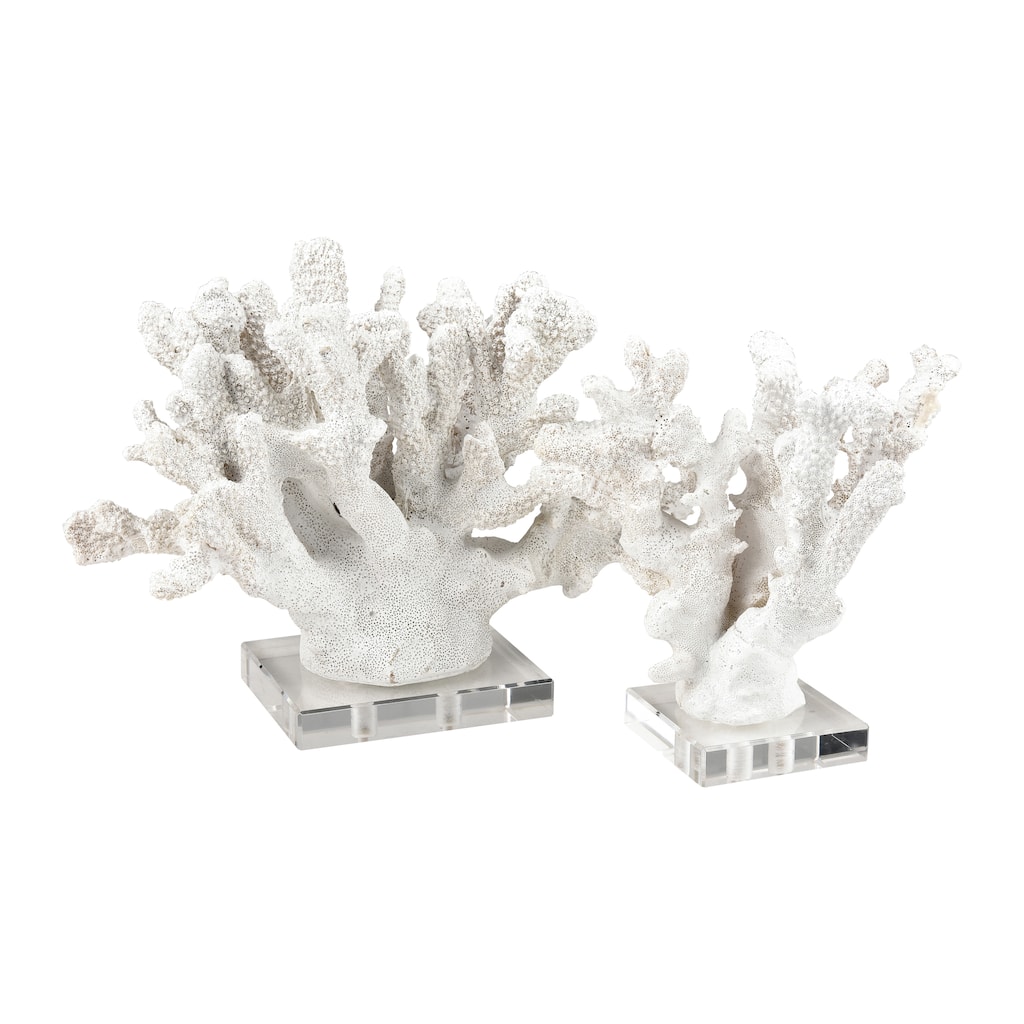 Elk Home Coral White Composite 11.75 Inch Wide Sculpture