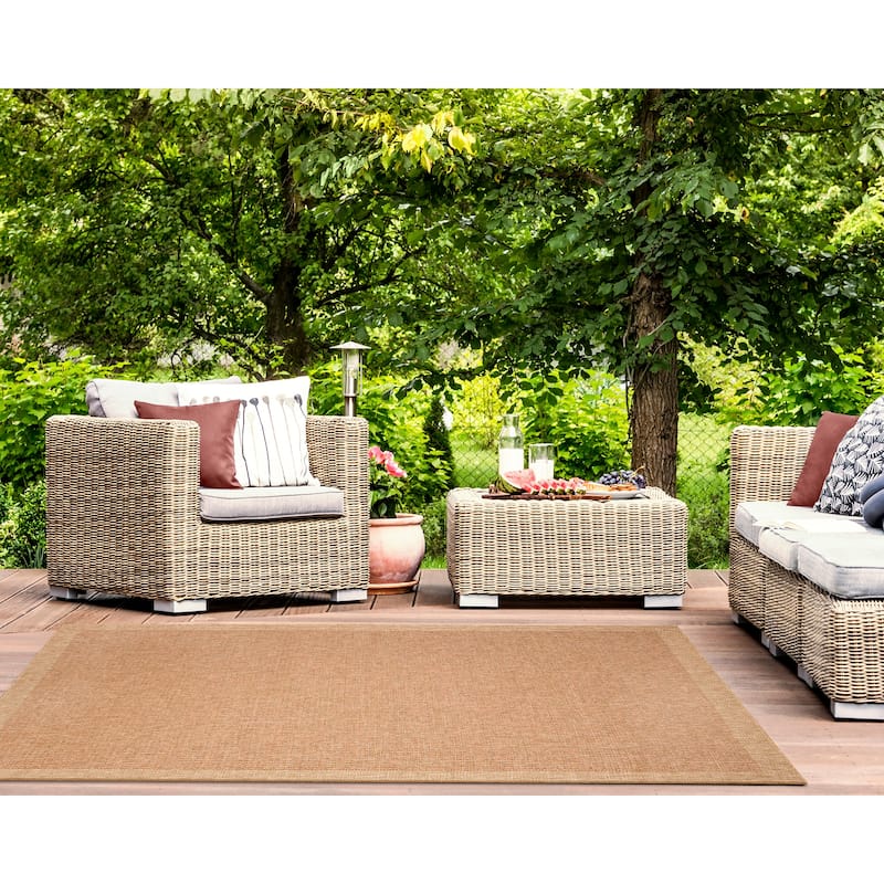 Liora Manne Sahara Texture Border Indoor/Outdoor Rug
