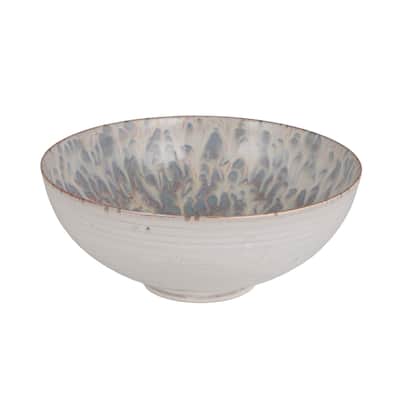 Stoneware Serving Bowl in Reactive Glaze