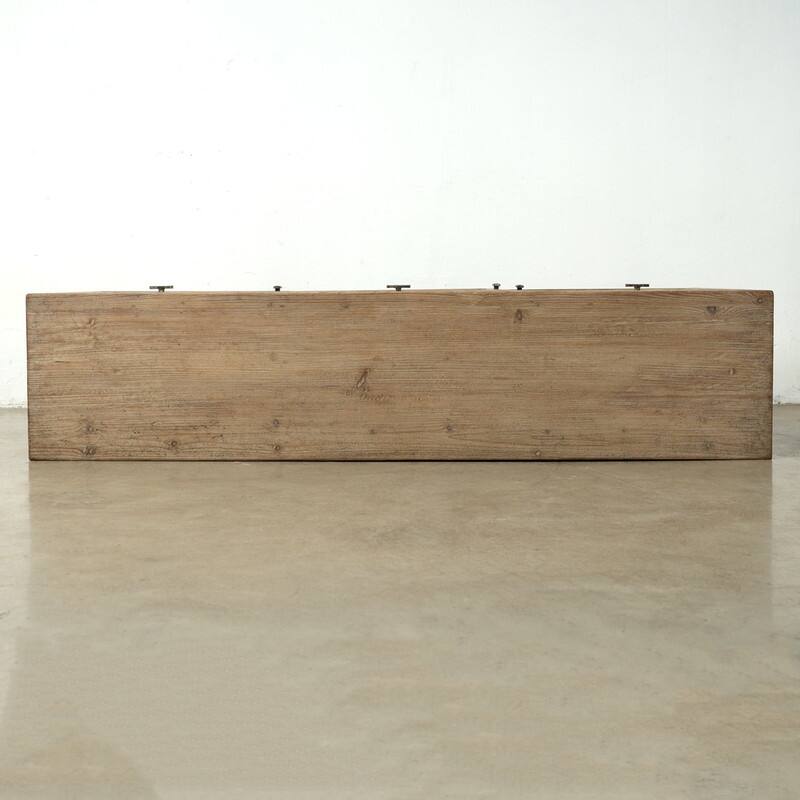 Approx. 79" Rustic Natural Wood Sideboard-3 Drawers & 3 Doors Weathered Natural