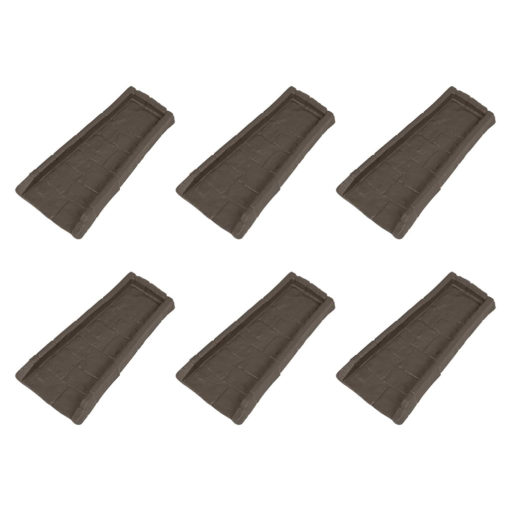 Suncast Outdoor Decorative Rain Gutter Downspout Splash Block, Java (6 Pack) - 1.3