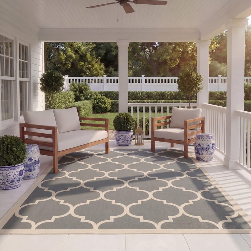 SAFAVIEH Courtyard Sibel Indoor /Outdoor Waterproof Patio Backyard Rug
