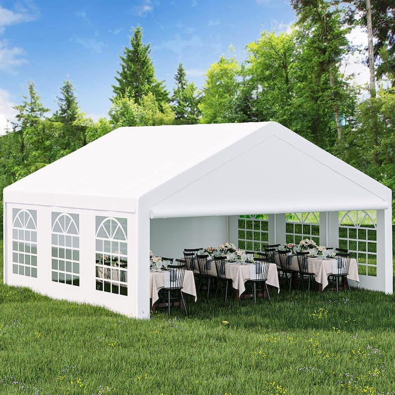 Outdoor Wedding Canopy Tents for Parties with Removable Sidewalls & 3 Storage Bags, Waterproof Gazebo Shelter
