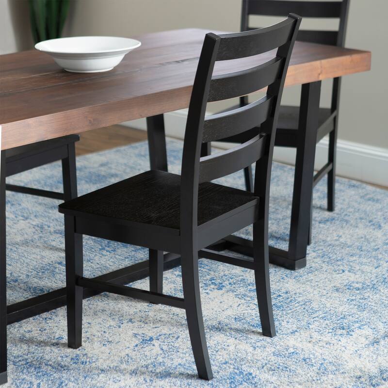 Middlebrook Solid Wood 5-Piece Dining Set with Ladder Back Chairs