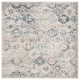 SAFAVIEH Madison Avery Boho Chic Distressed Area Rug - 8' x 8' Square - Ivory/Aqua