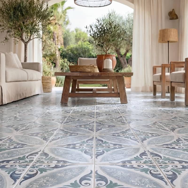 Merola Tile Magnolia Paulina 7-7/8" x 7-7/8" Porcelain Floor and Wall Tile
