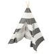 preview thumbnail 3 of 3, Natural Cotton Canvas Teepee Tent for Kids Indoor & Outdoor Use - 2pc