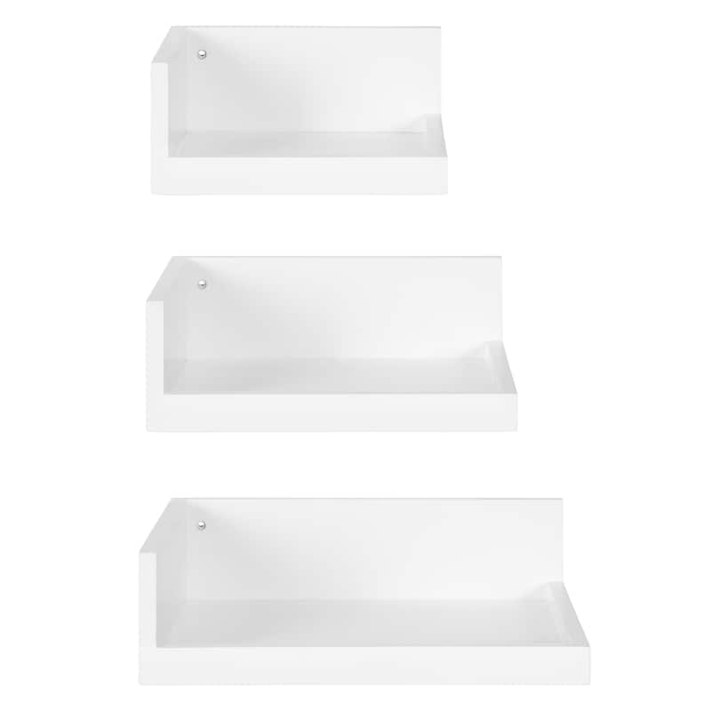 Kate and Laurel Levie 3-piece Floating Corner Shelf Set - 3 Piece