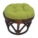 preview thumbnail 6 of 17, Bali 18-inch Footstool with Solid Outdoor Cushion Lime