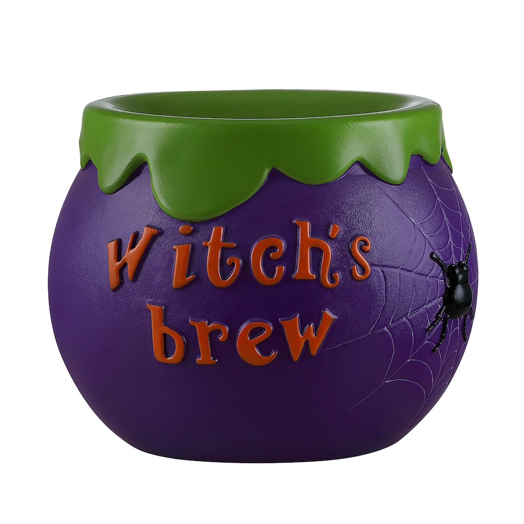 14 in. Cauldron Lit Blow Mold Candy Bowl