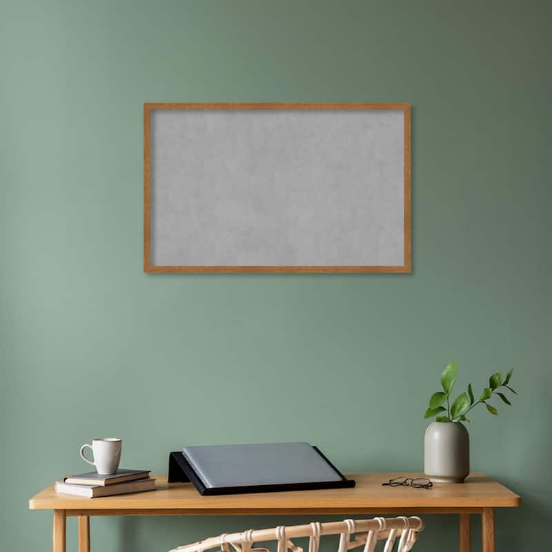 Amanti Art Carlisle Blonde Narrow Framed Magnetic Board