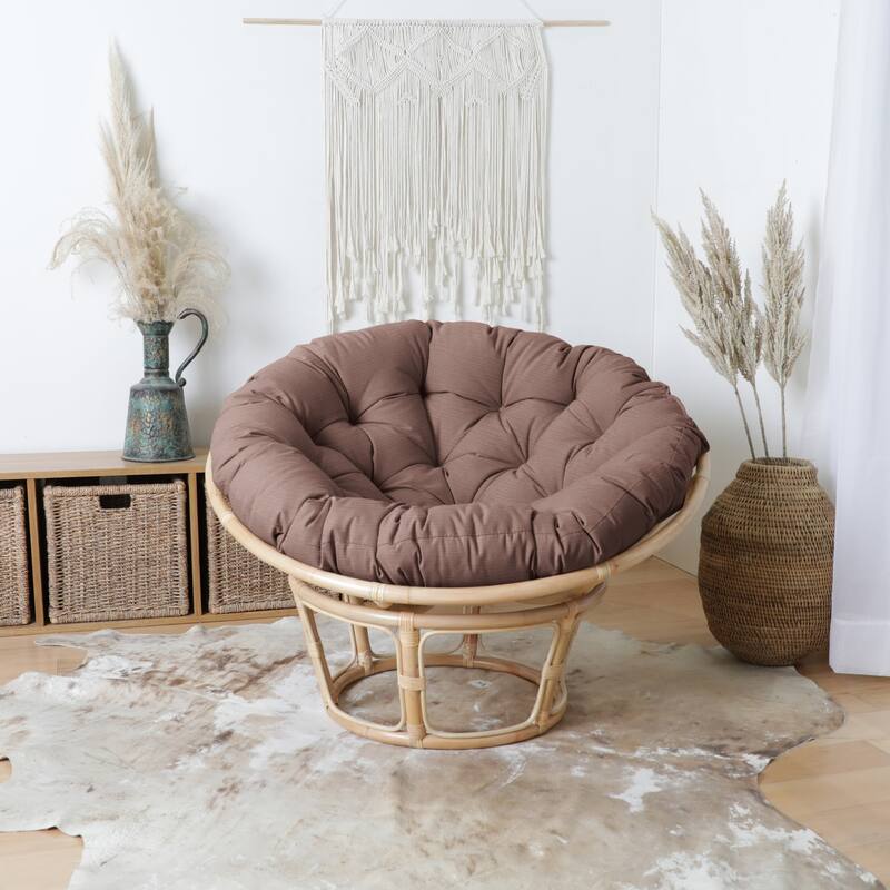 Sorra Home Velvet Papasan Cushion - 48 x 48 x 4 - Rose Pink