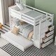 preview thumbnail 3 of 16, Twin Over Twin Bunk Bed with Trundle & Storage Staircase, Space-Saving Design with Easy Access & Organization, White