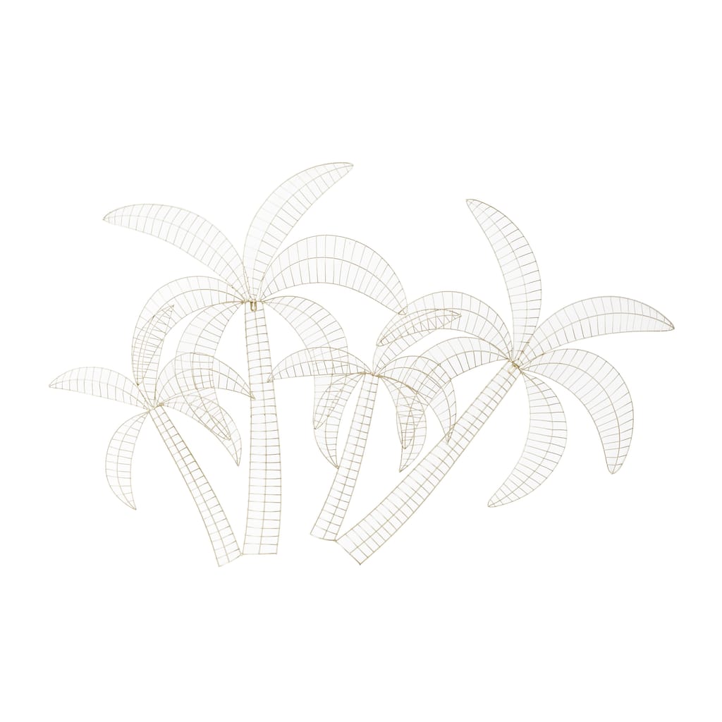 Metal Palm Tree Wire Wall Decor - Gold - Roche River Decor