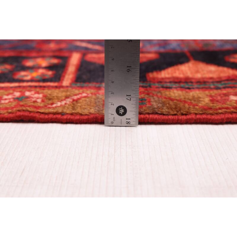 ECARPETGALLERY Hand-knotted Anadol Dark Navy, Red Wool Rug - 4'2 x 7'0