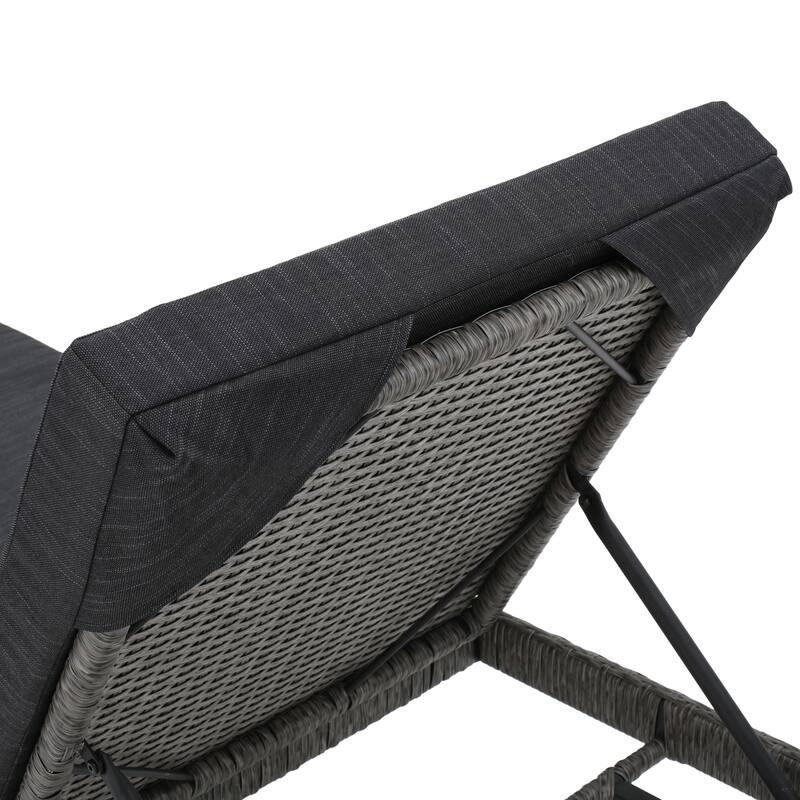 Roomfitters Adjustable Outdoor Wicker Chaise Lounge Chairs with Cushions, Stylish Patio Seating for Sunbathing and Relaxation