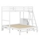 preview thumbnail 14 of 12, Convertible Twin Over Full Bunk Bed w/Built-in Desk and Three Drawers