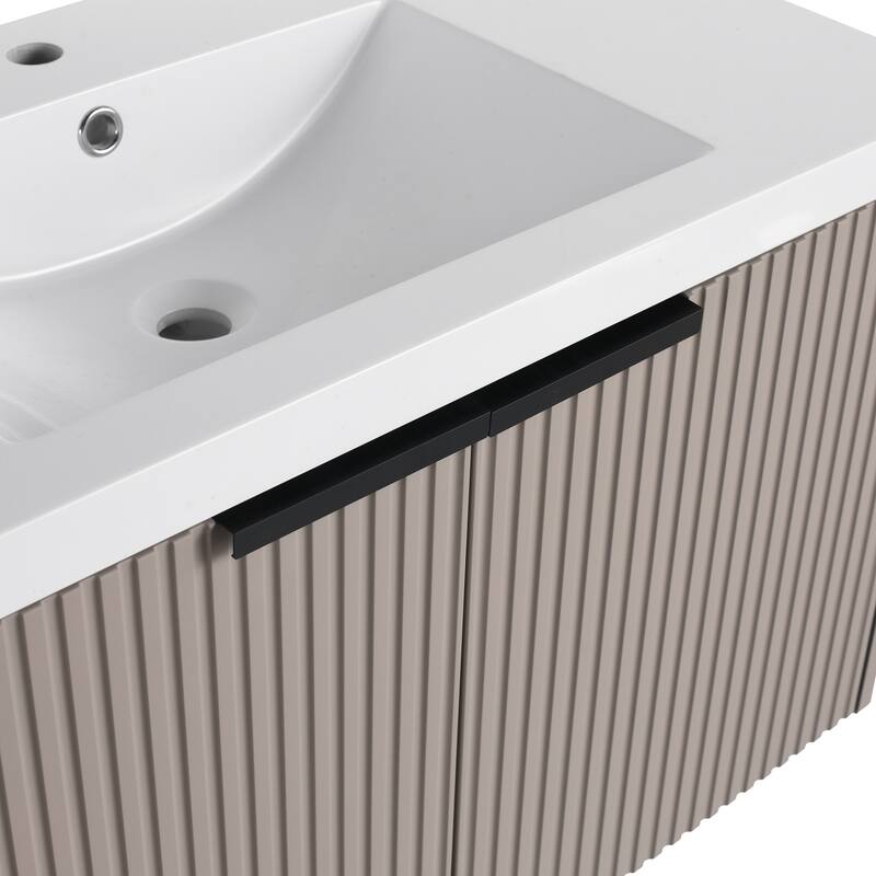 Wall Mounted Bathroom Vanity with Resin Sink