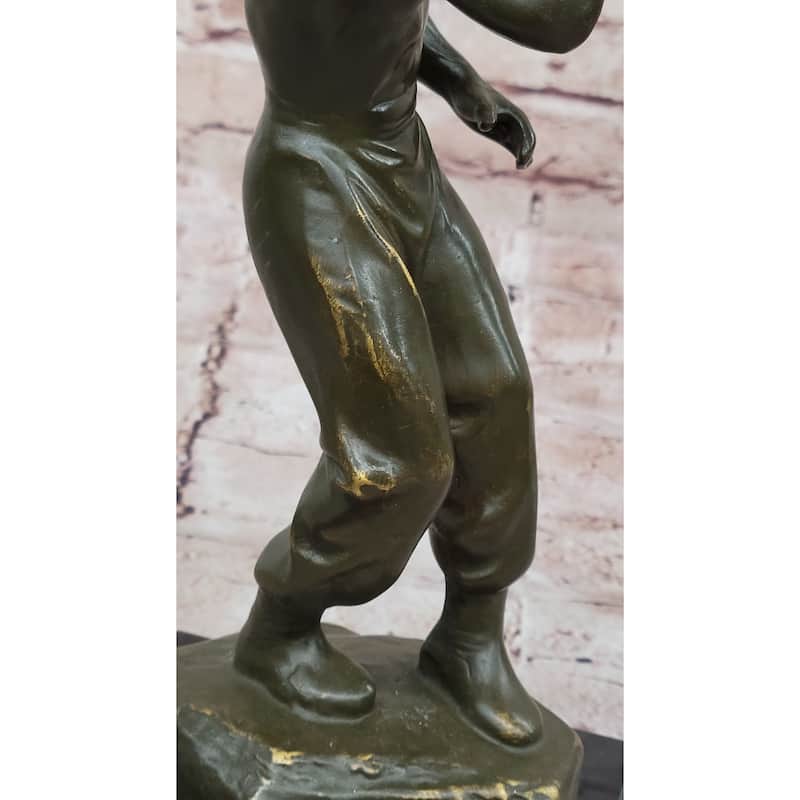 Bruce Lee Bronze Martial Artist Sculpture On Marble Base By Mavchi